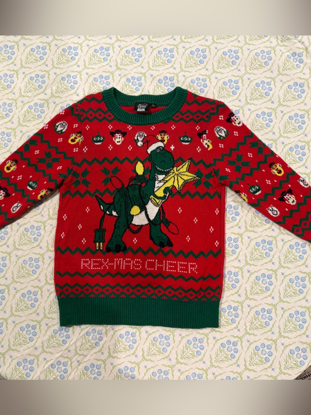 Christmas Toy Story T- Rex Sweater 5T